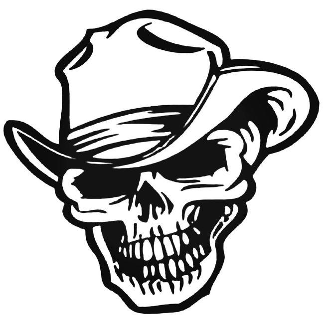 Cowboy Skull Style 2 Decal Sticker