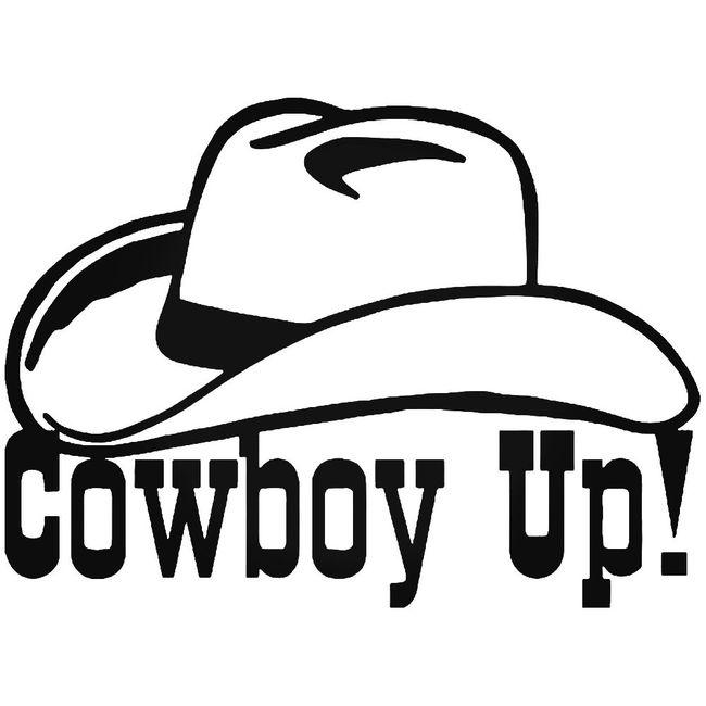 Cowboy Up Decal Sticker