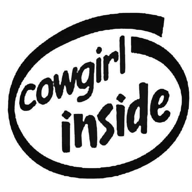 Cowgirl Inside Decal Sticker