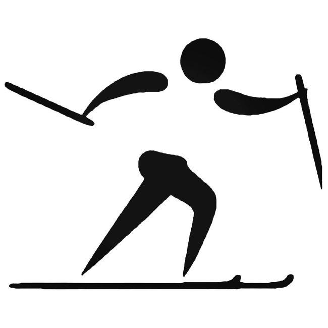 Cross Country Skiing Decal Sticker