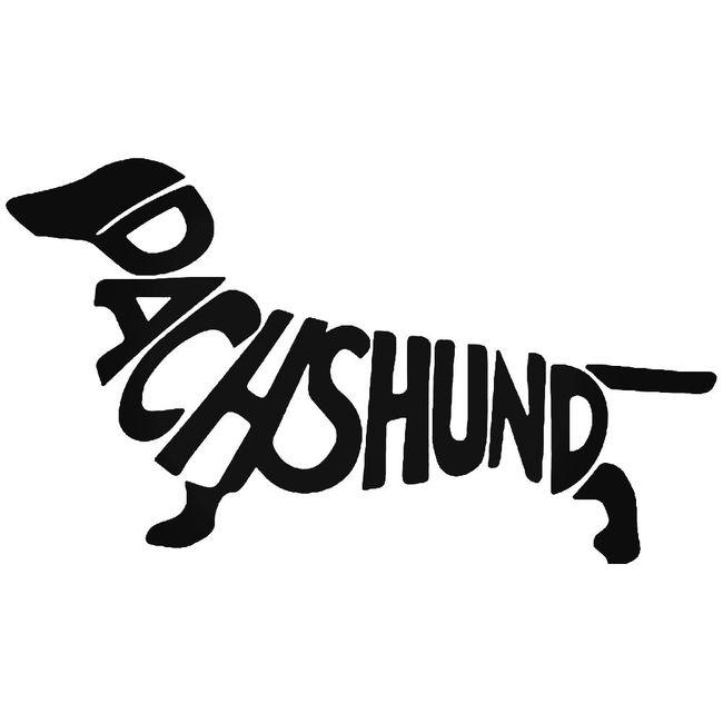 Dachshund Dog Letters Decal Sticker