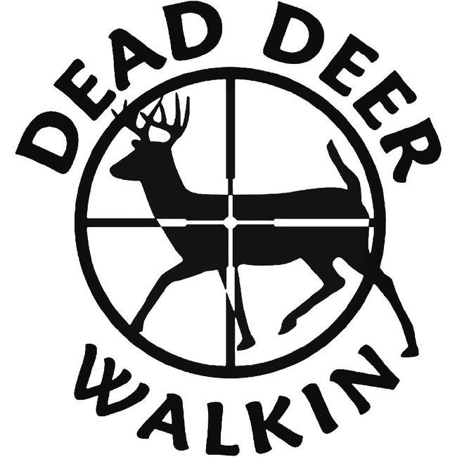 Dead Deer Walking Buck Hunting Decal Sticker