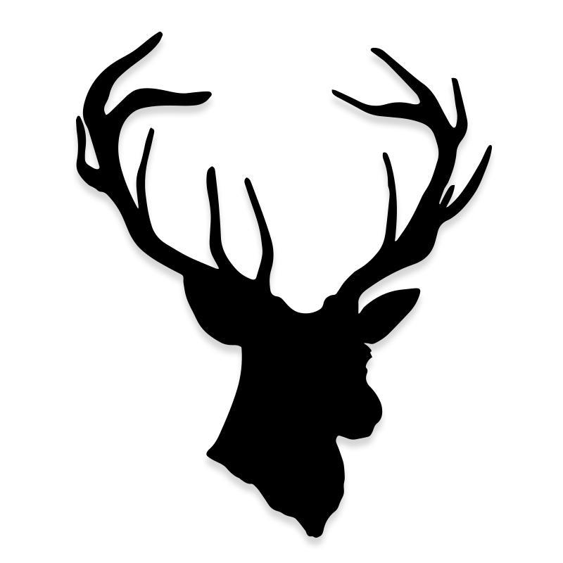 Deer Antler Buck Decal Sticker