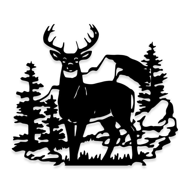 Deer Big Buck Elk Antlers Outdoors Decal Sticker