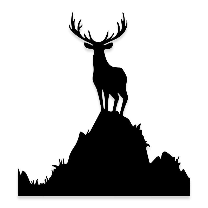 Deer Elk Buck Large Antlers Hunting Decal Sticker