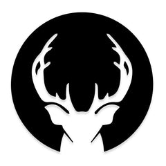 Deer Head Antlers Silhouette Decal Sticker