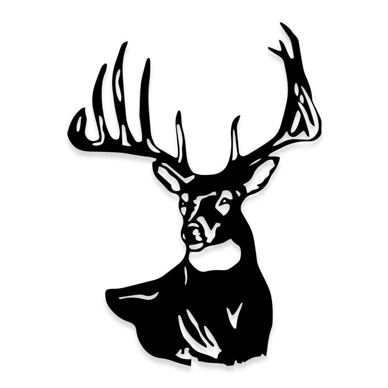 Deer Hunting Big Buck Silhouette Decal Sticker