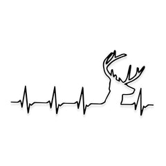 Deer Hunting Pulse Decal Sticker
