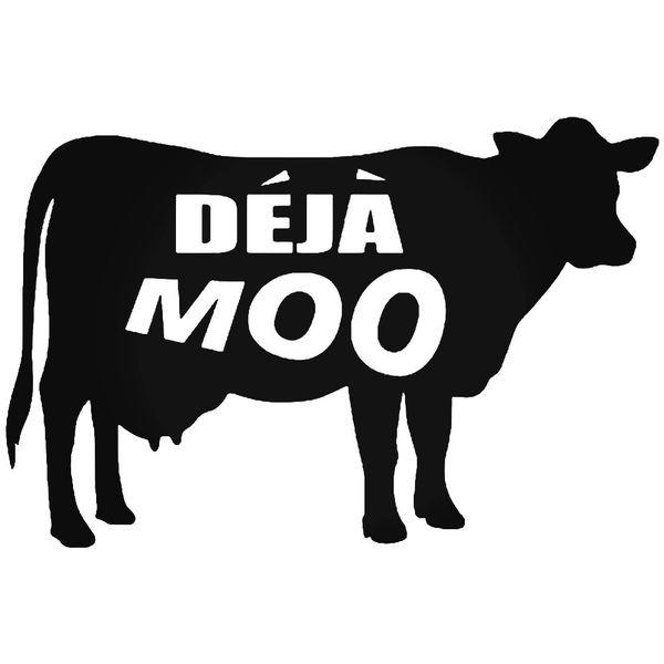 Deja Moo Cow Decal Sticker