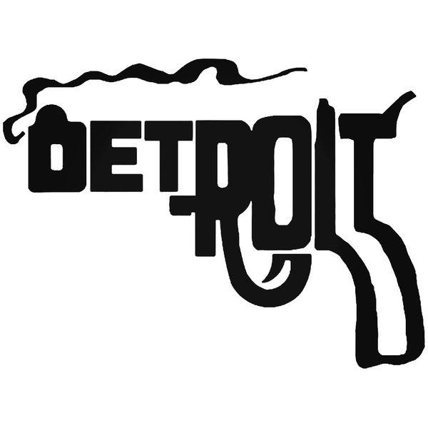 Detroit Gun Decal Sticker