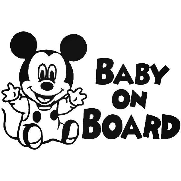 Disney Baby On Board Mickey Decal Sticker – Decalfly