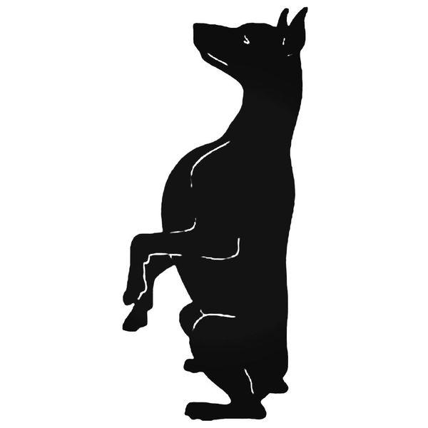 Doberman Guard Dog And Decal Sticker