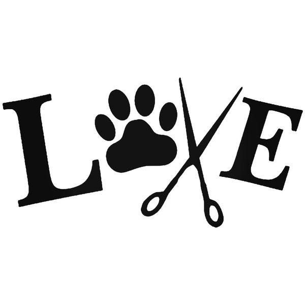 Dog Groomer Love Decal Sticker