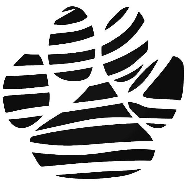 Dogs Footprint Zebra Decal Sticker