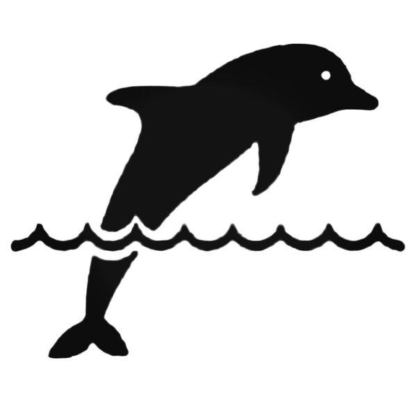 Dolphin Jumping Out Of Water Decal Sticker