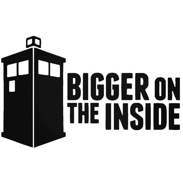 Dr. Who Tardis Bigger On The Inside Decal Sticker