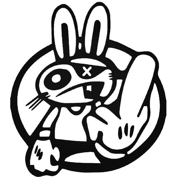 Drift Rabbit Flip Bird Jdm Japanese Decal Sticker