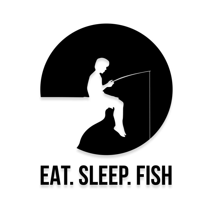 Eat Sleep Fish Decal Sticker – Decalfly