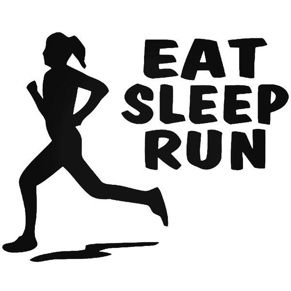 Eat Sleep Run Marathon Runner Decal Sticker