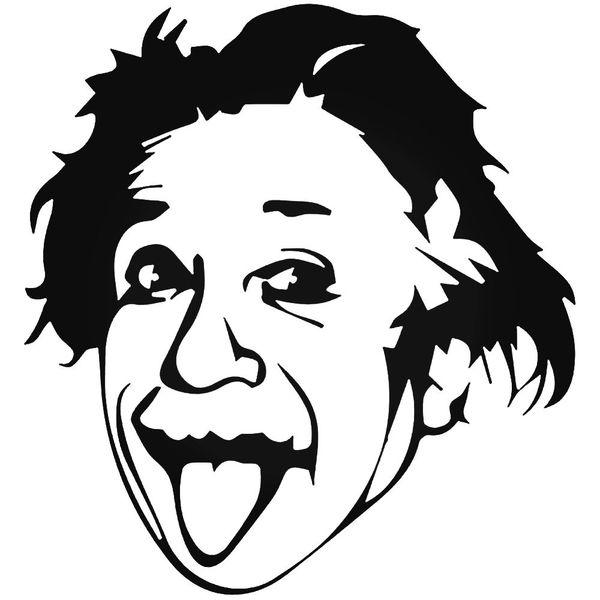 Einstein Sticking Tongue Out Decal Sticker