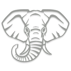 Elephant Face Vinyl Decal