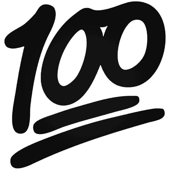 Emoji 100 Decal Sticker