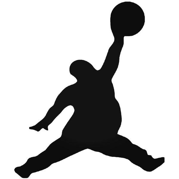 Fat Jumpman Basketball Decal Sticker