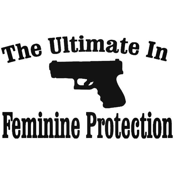 Feminine Protection Gun Decal Sticker