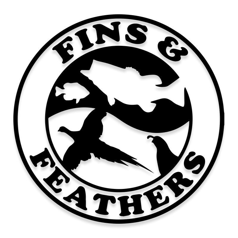Fins and Feathers Hunting and Fishing Decal Sticker – Decalfly
