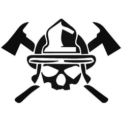Firefighter Death Skull Axes Decal Sticker