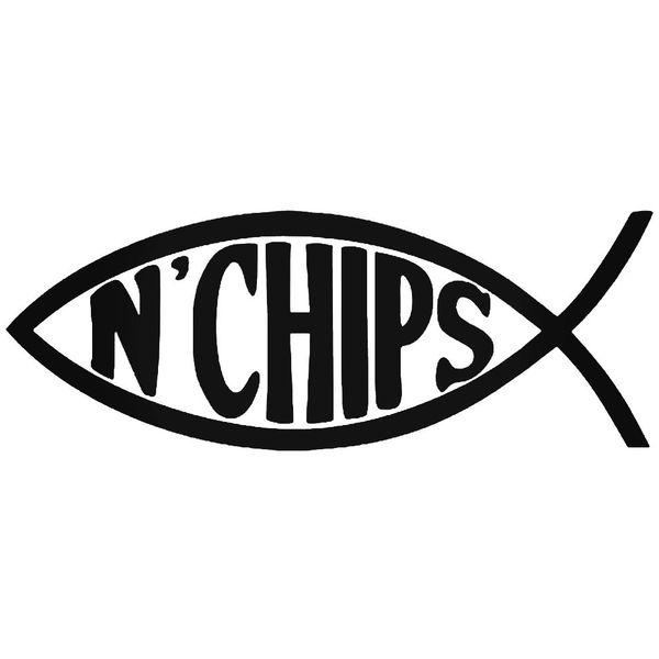 Fish And Chips Evolution Internet Meme Decal Sticker