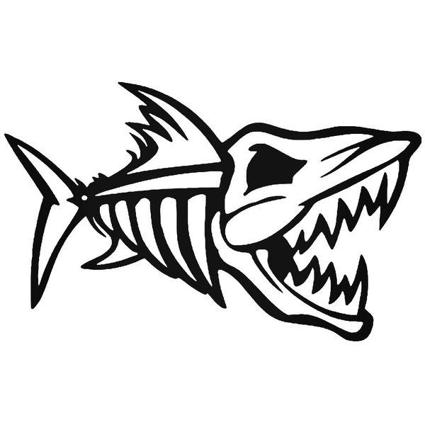 Fish Bones Skeleton Fishing 3 Decal Sticker