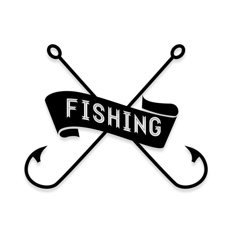 Fishing Hooks Car Decal