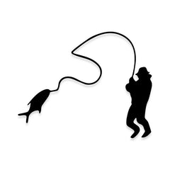 Fishing Man Decal Sticker