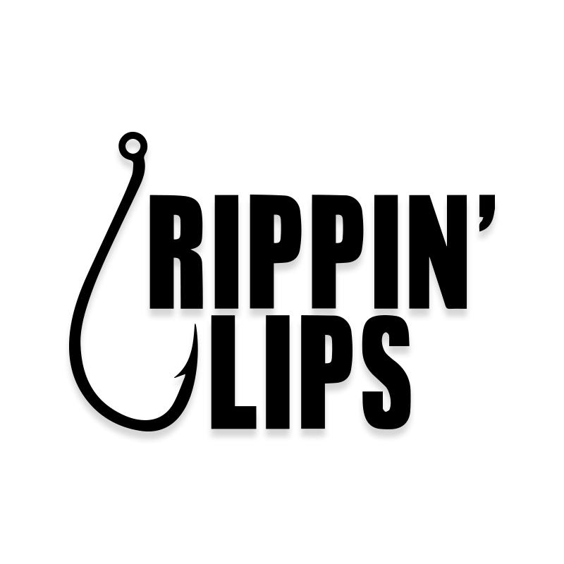 Fishing Rippin Lips Decal Sticker