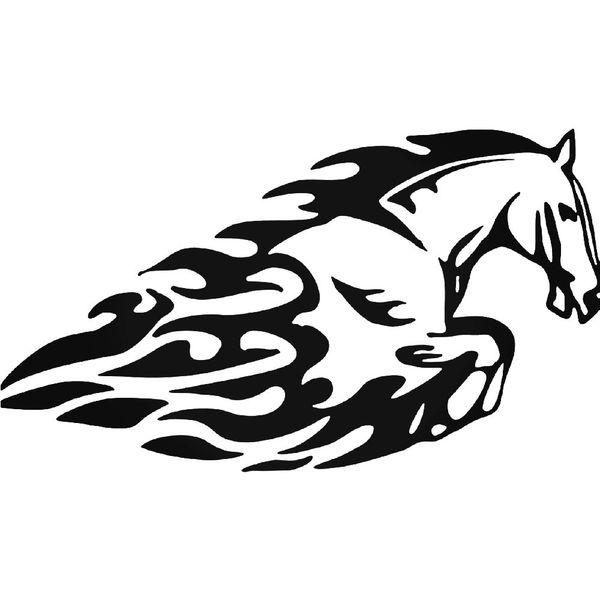 Flaming Horse Decal Sticker