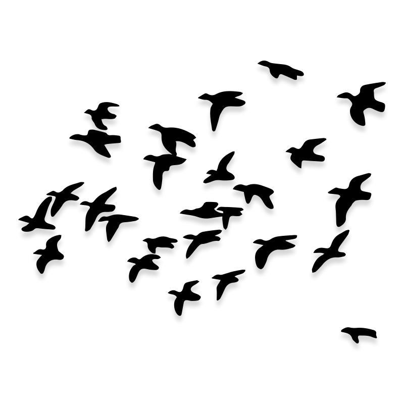 Flock of Bird Hunting Decal Sticker