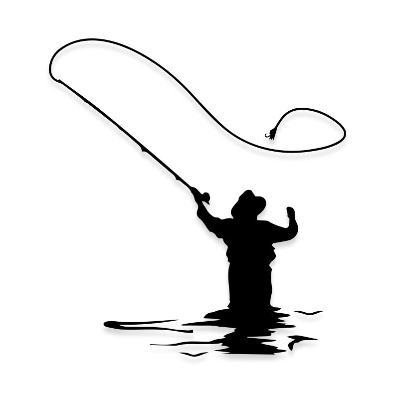 fly fisherman clipart
