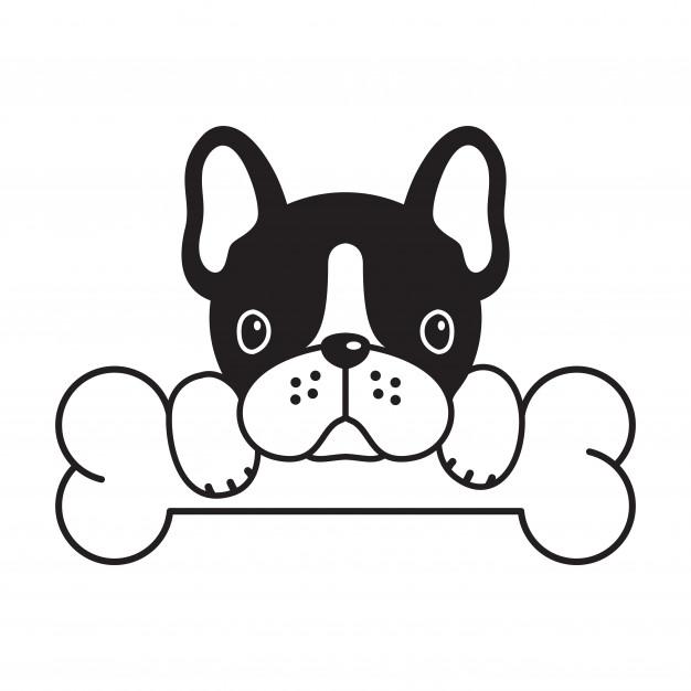 French Bulldog Bone Car Dog Decal Sticker