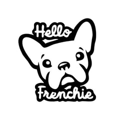 French Bulldog Hello Frenchie Car Decal Sticker