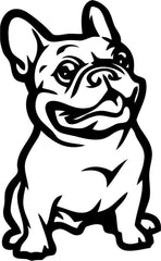 French Bulldog Smiling Car Decal Sticker