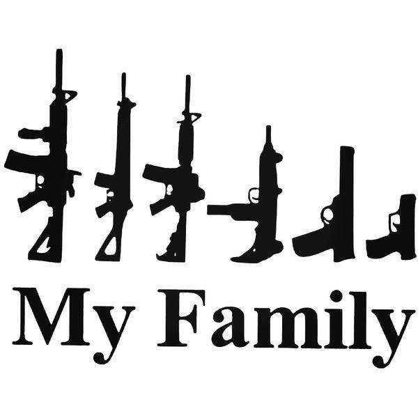 Funnymy Family Guns Decal Sticker