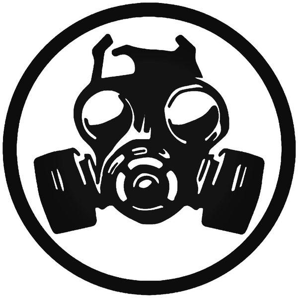 Gas Mask Biohazard Decal Sticker