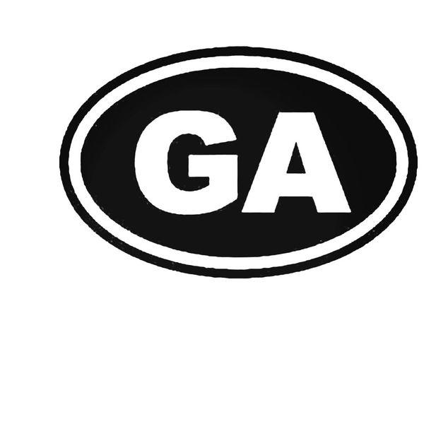 Georgia Ga Oval Decal Sticker