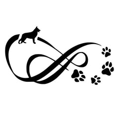 German Shepherd Affinity Paws Car Decal Sticker