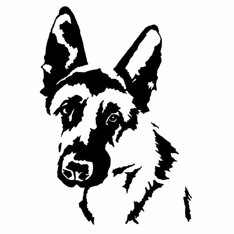 German Shepherd Face Dog Car Decal Sticker
