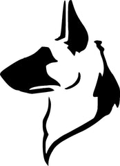 German Shepherd Face Side Profile Car Decal Sticker