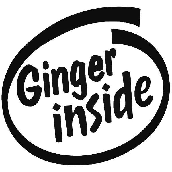 Ginger Inside Redhead Decal Sticker