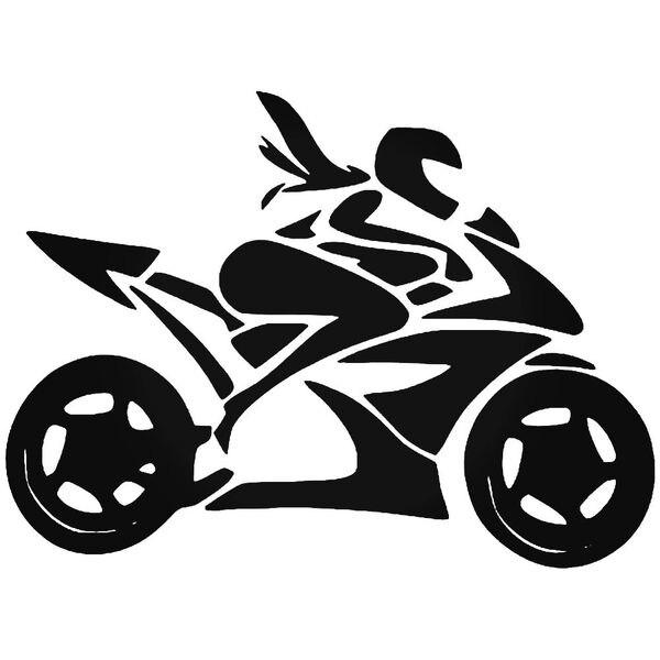 Girl Motorcycle Racing Decal Sticker