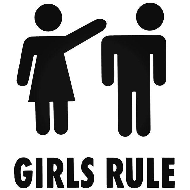 Girls Rule Decal Sticker